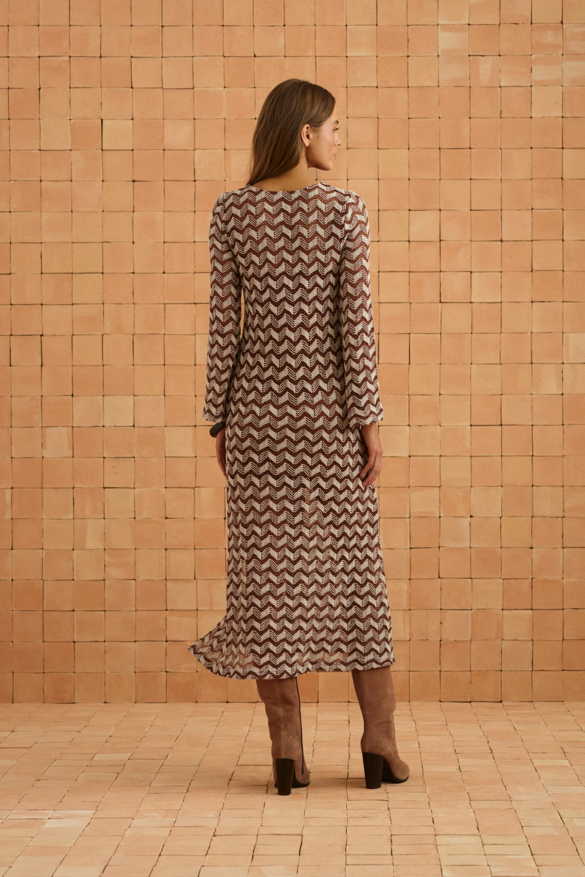 Autumn Dress In Cinnamon Spice - Image 4