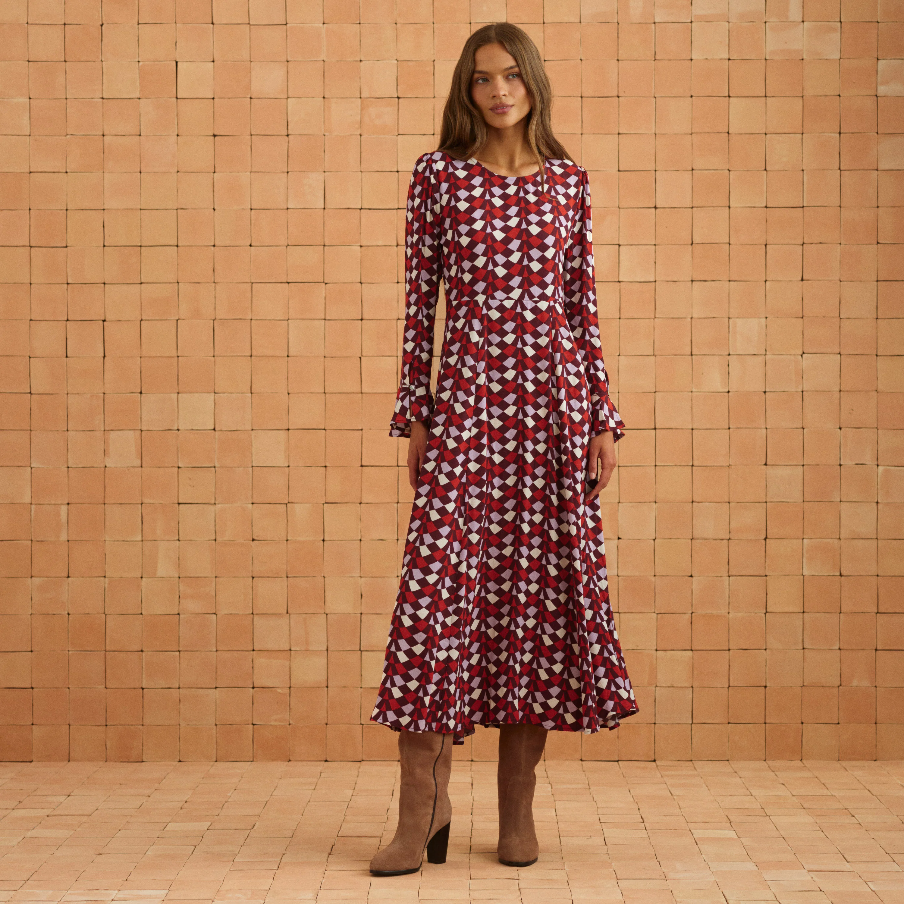 Elodie Dress In Paprika Spice - Image 5