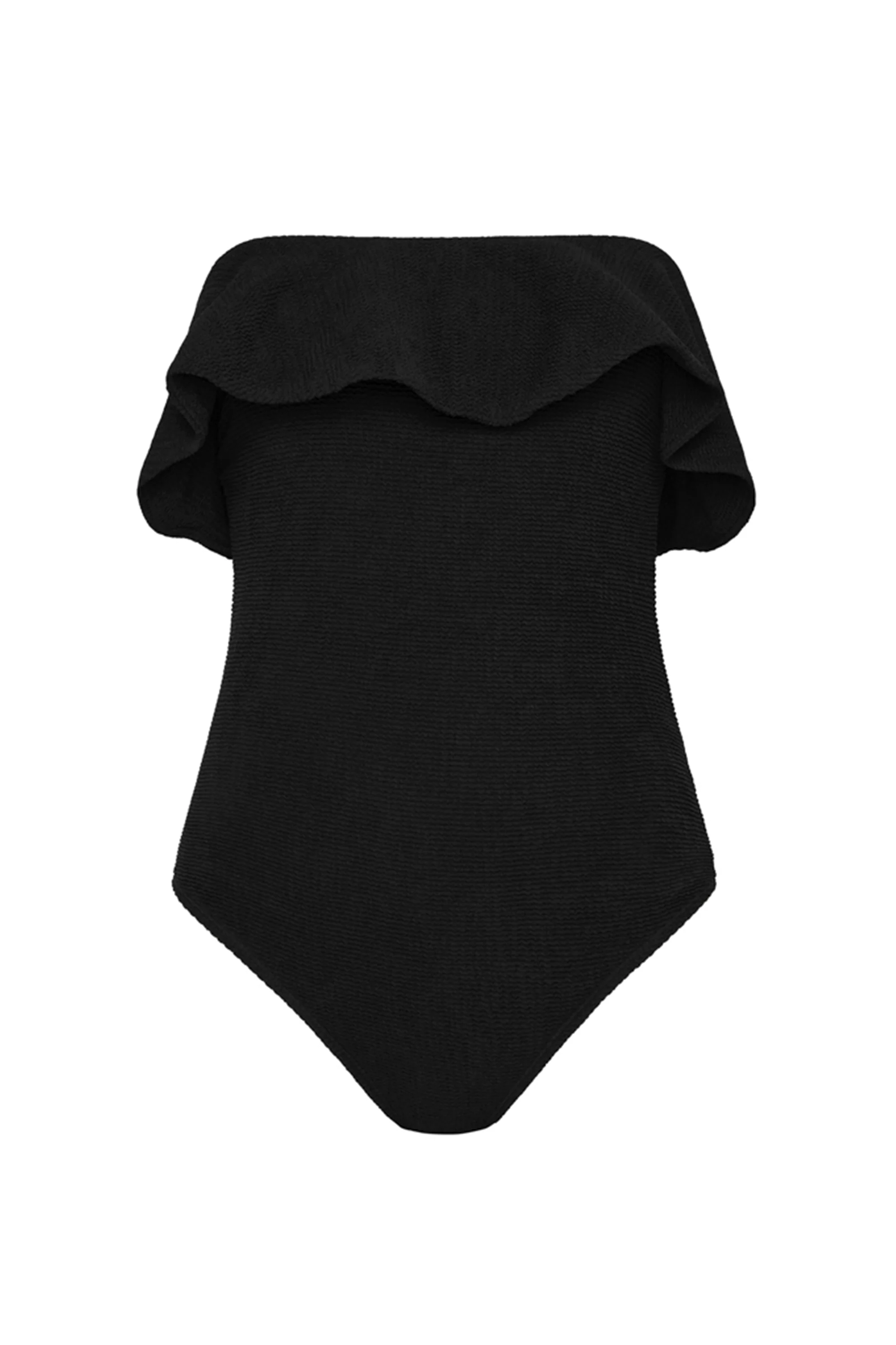 Farrah Frill One Piece In Black - Image 5
