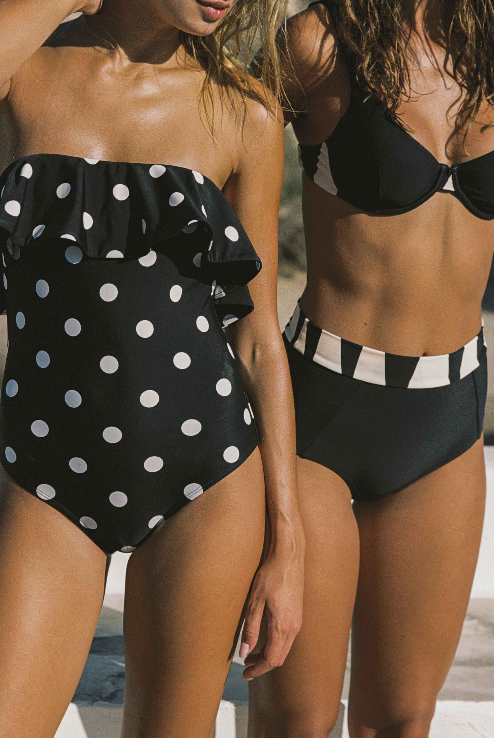Farrah Frill One Piece In Pepita - Image 3