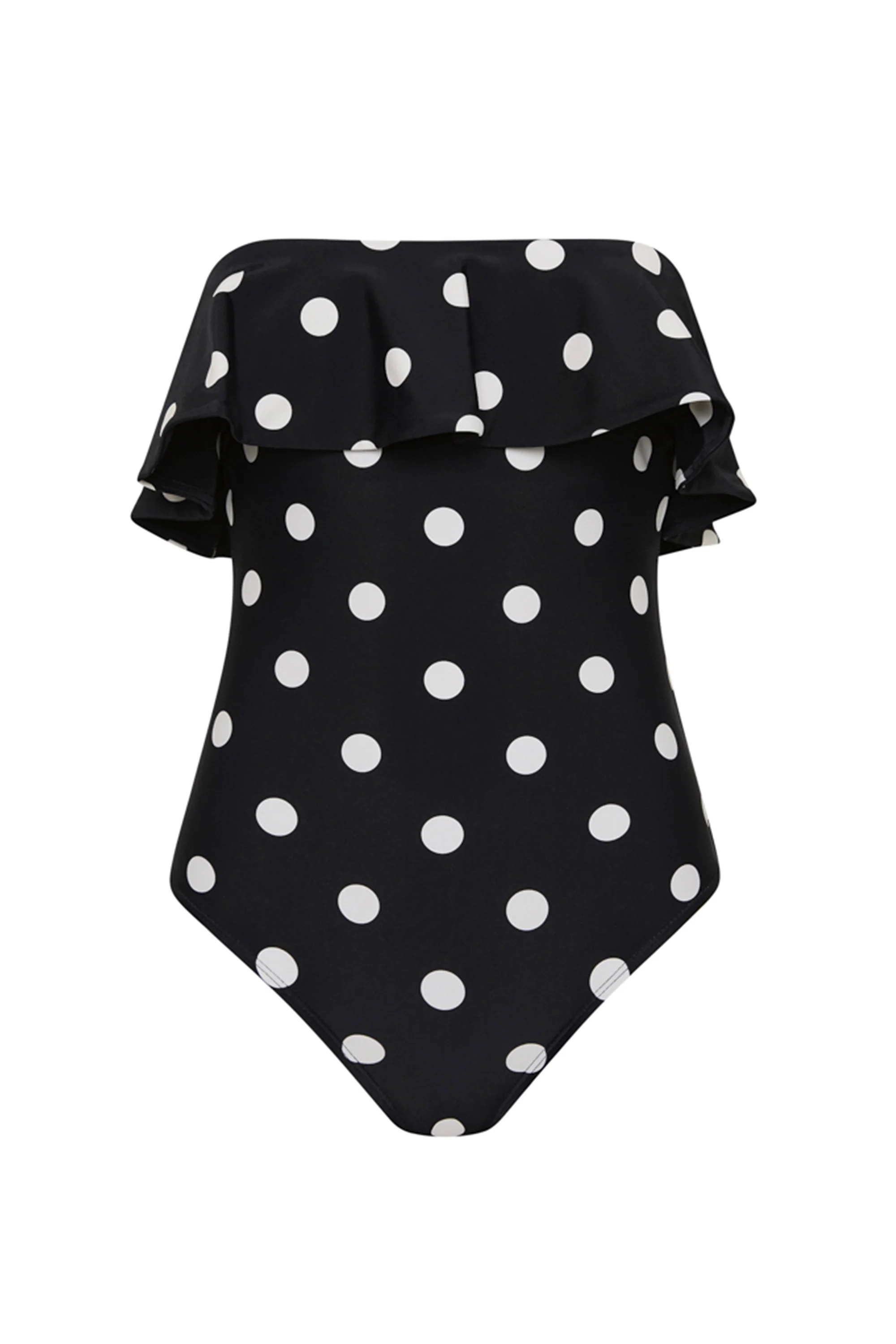 Farrah Frill One Piece In Pepita - Image 5