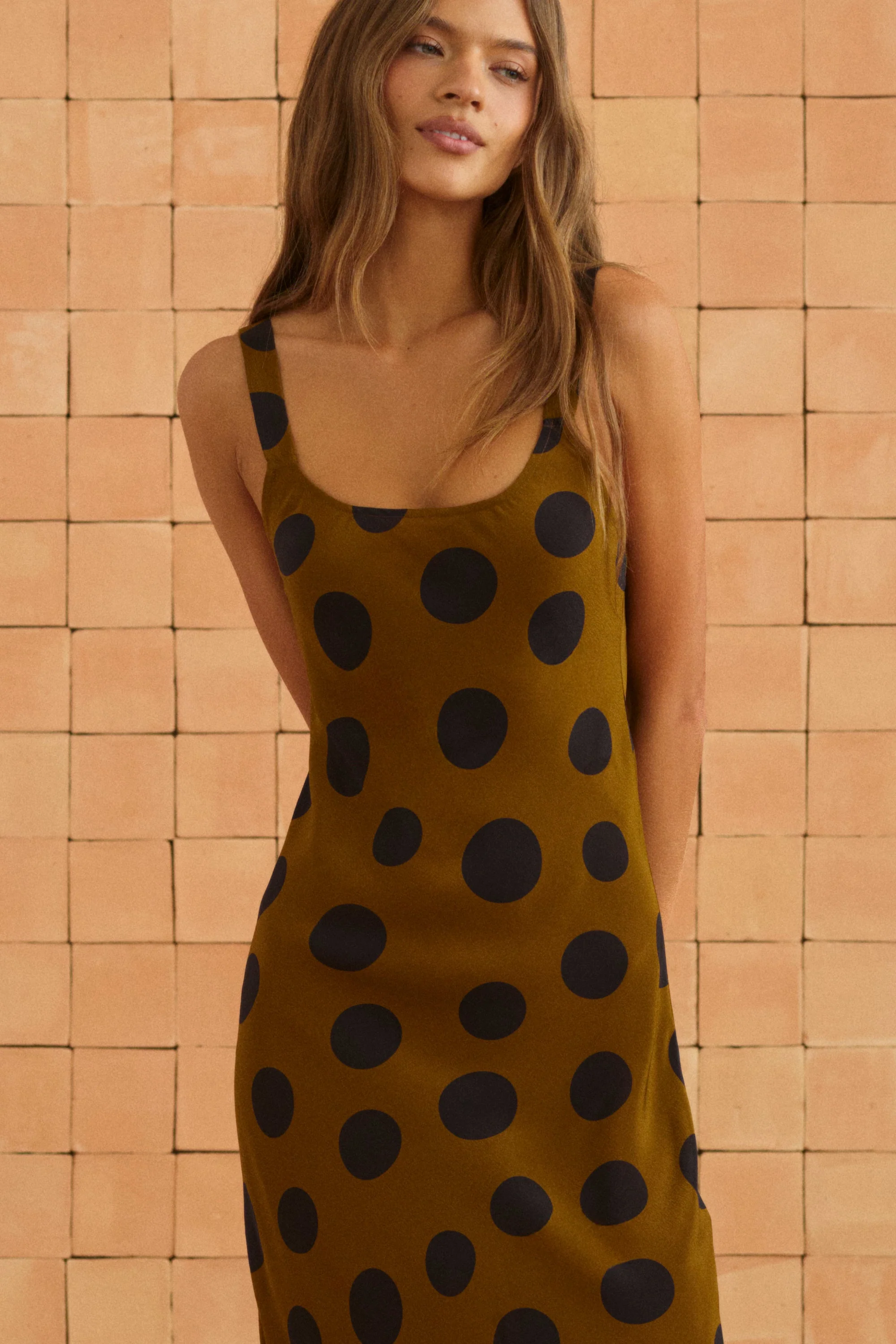 Gia Dress In Ginger Spot - Image 5