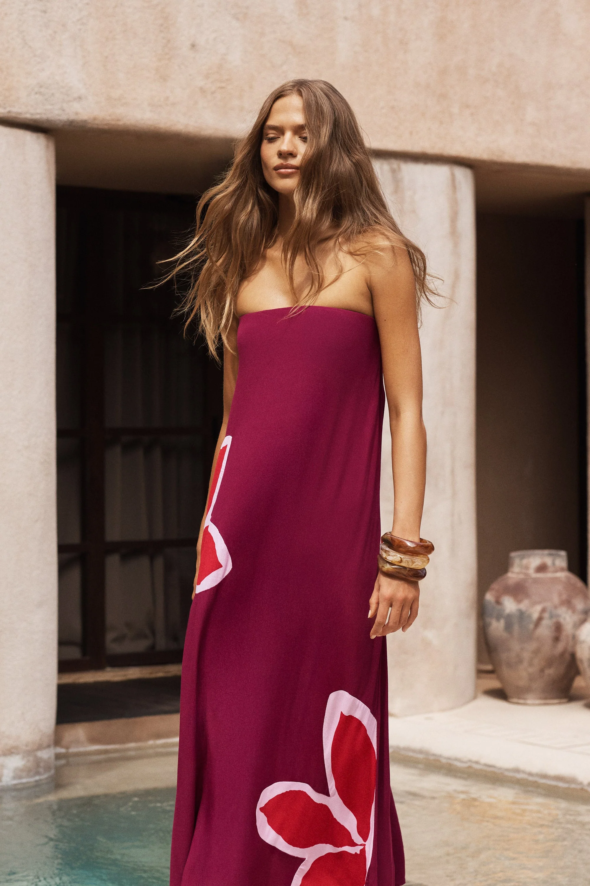 Gina Dress In Gazamia Rosa - Image 3