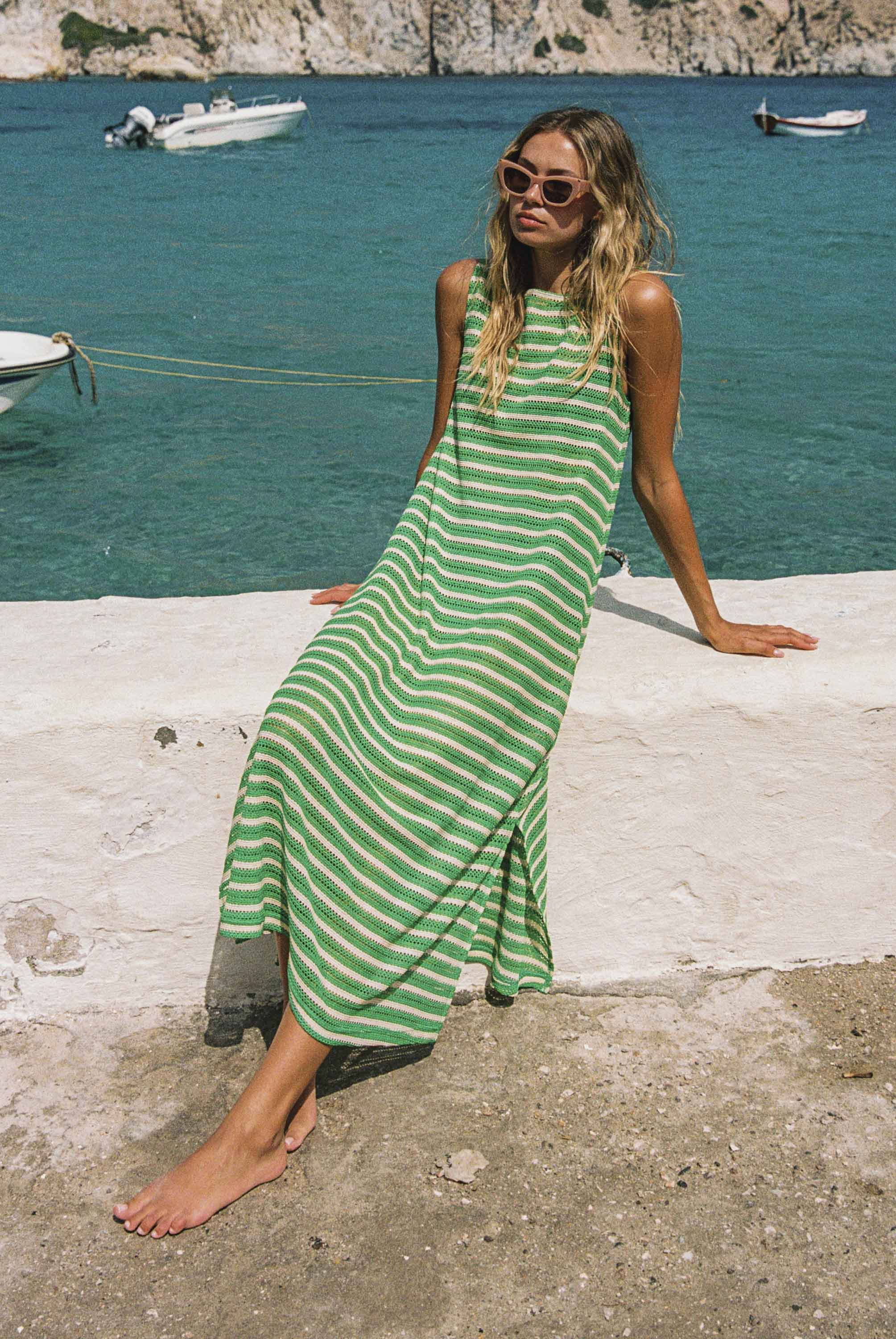 Goldy Dress In Mint Mirage - Image 2