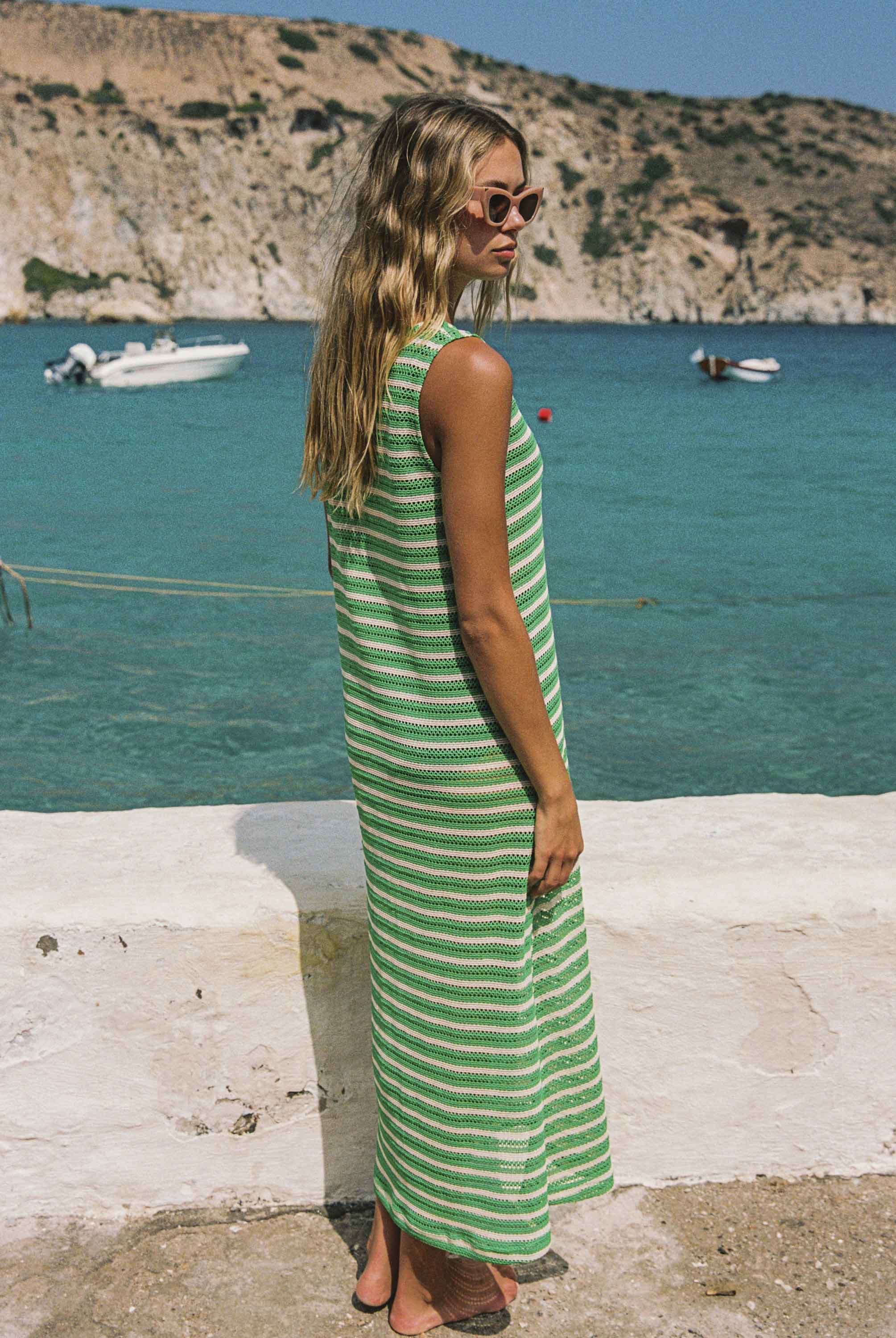 Goldy Dress In Mint Mirage - Image 3