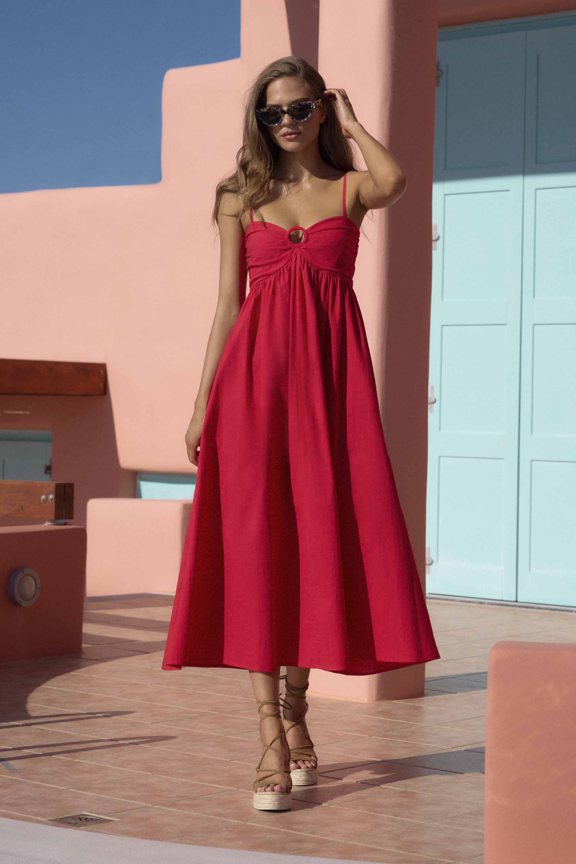 Hula Dress In Poppy - Image 3