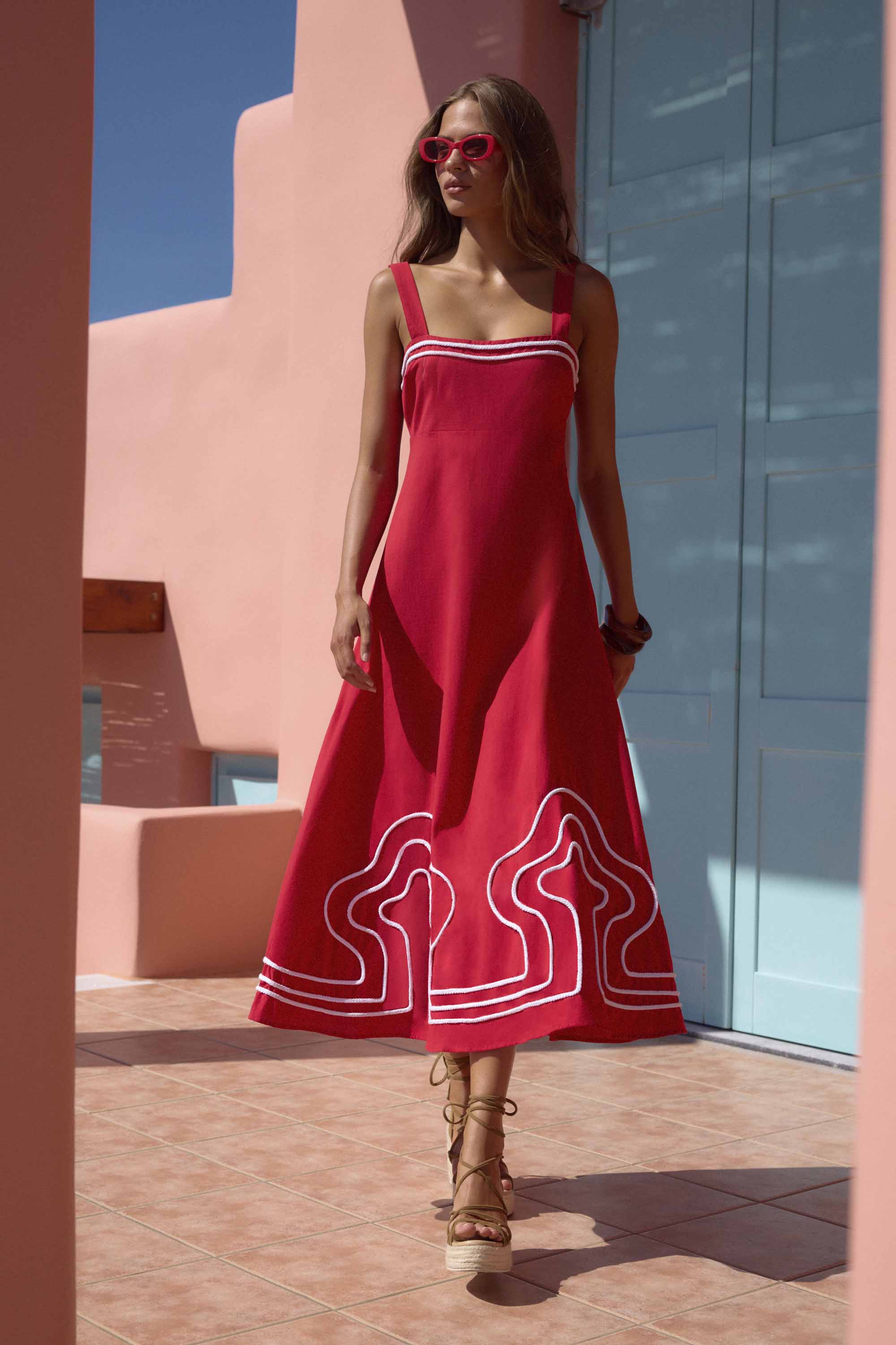 Iris Dress In Rosso - Image 2