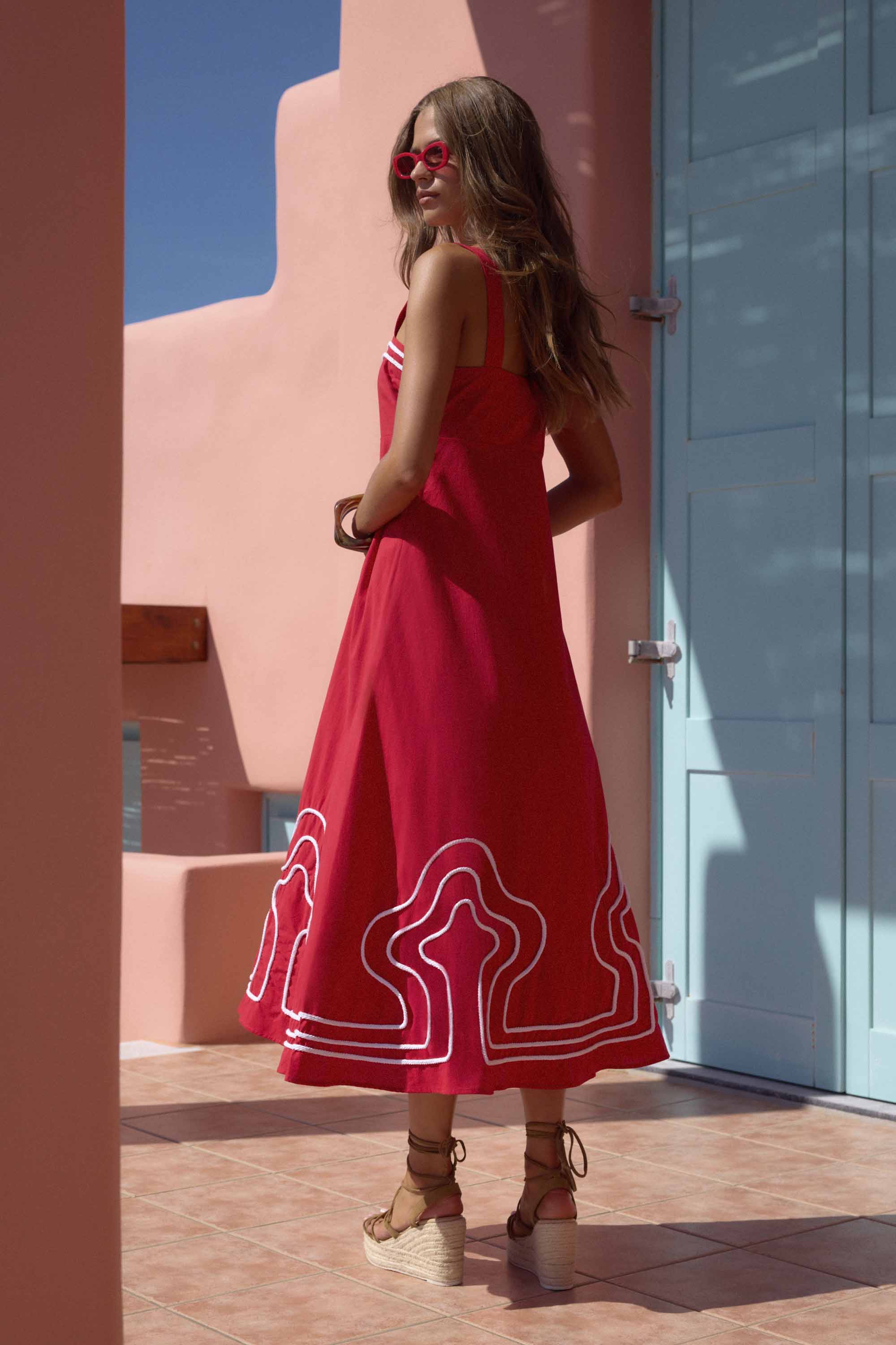 Iris Dress In Rosso - Image 3