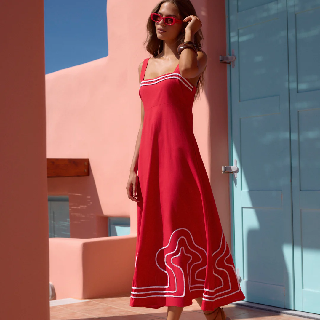 Iris Dress In Rosso - Image 6