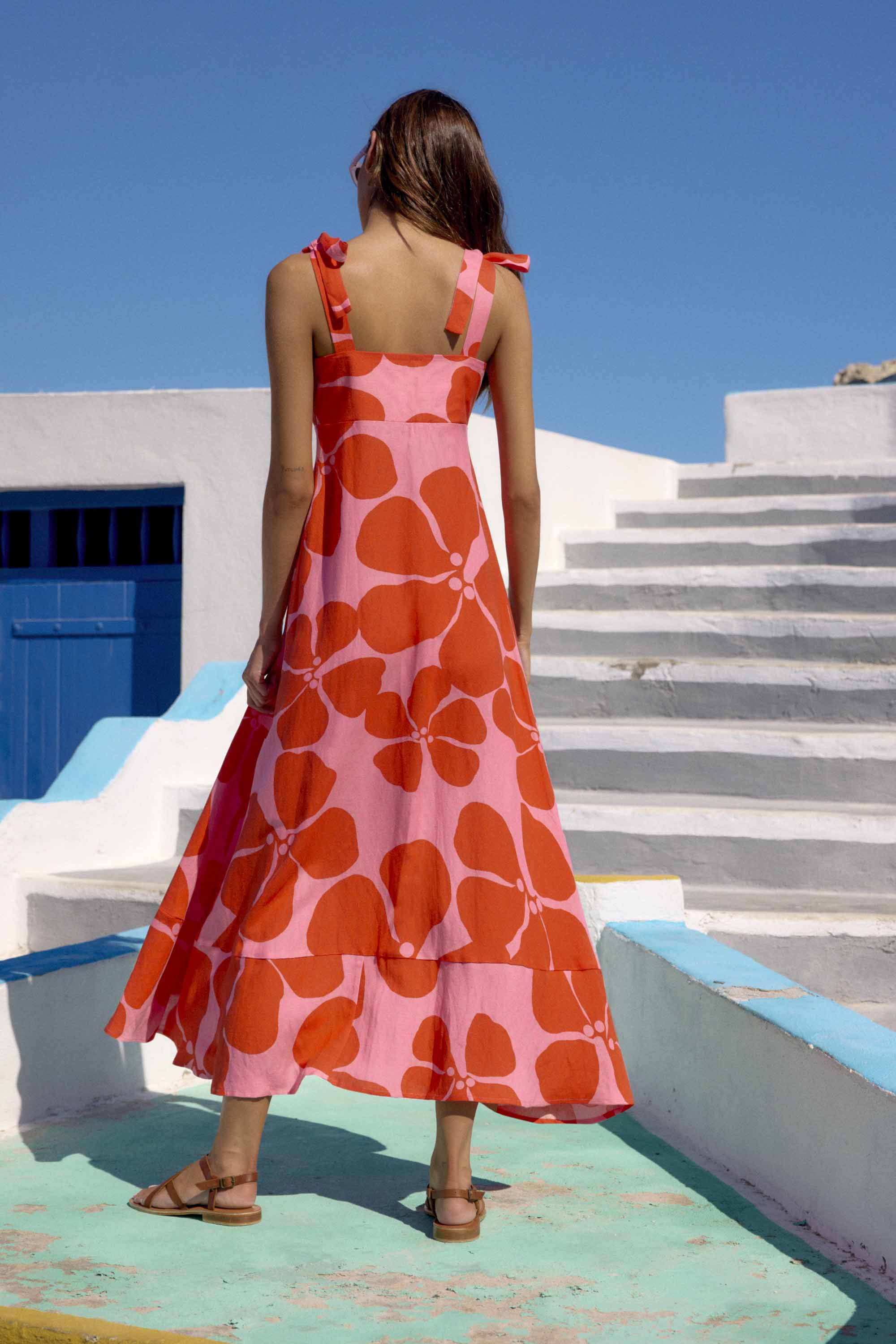 Iris Tie Dress In Hydra - Image 2