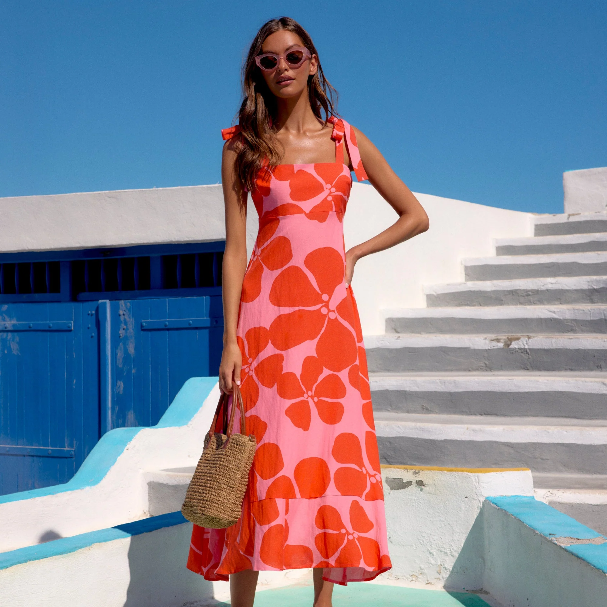 Iris Tie Dress In Hydra - Image 7