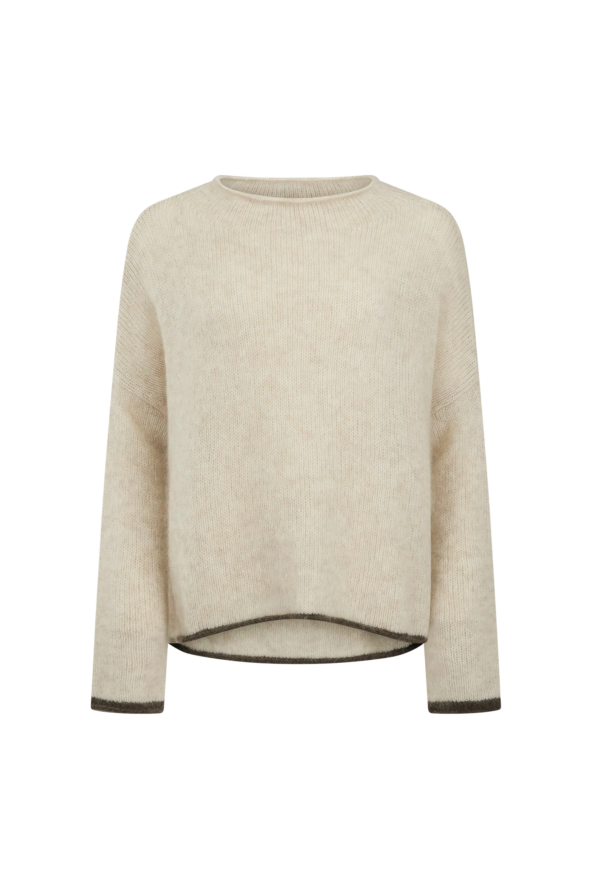 Jaz Knit Jumper In Macadamia - Image 5