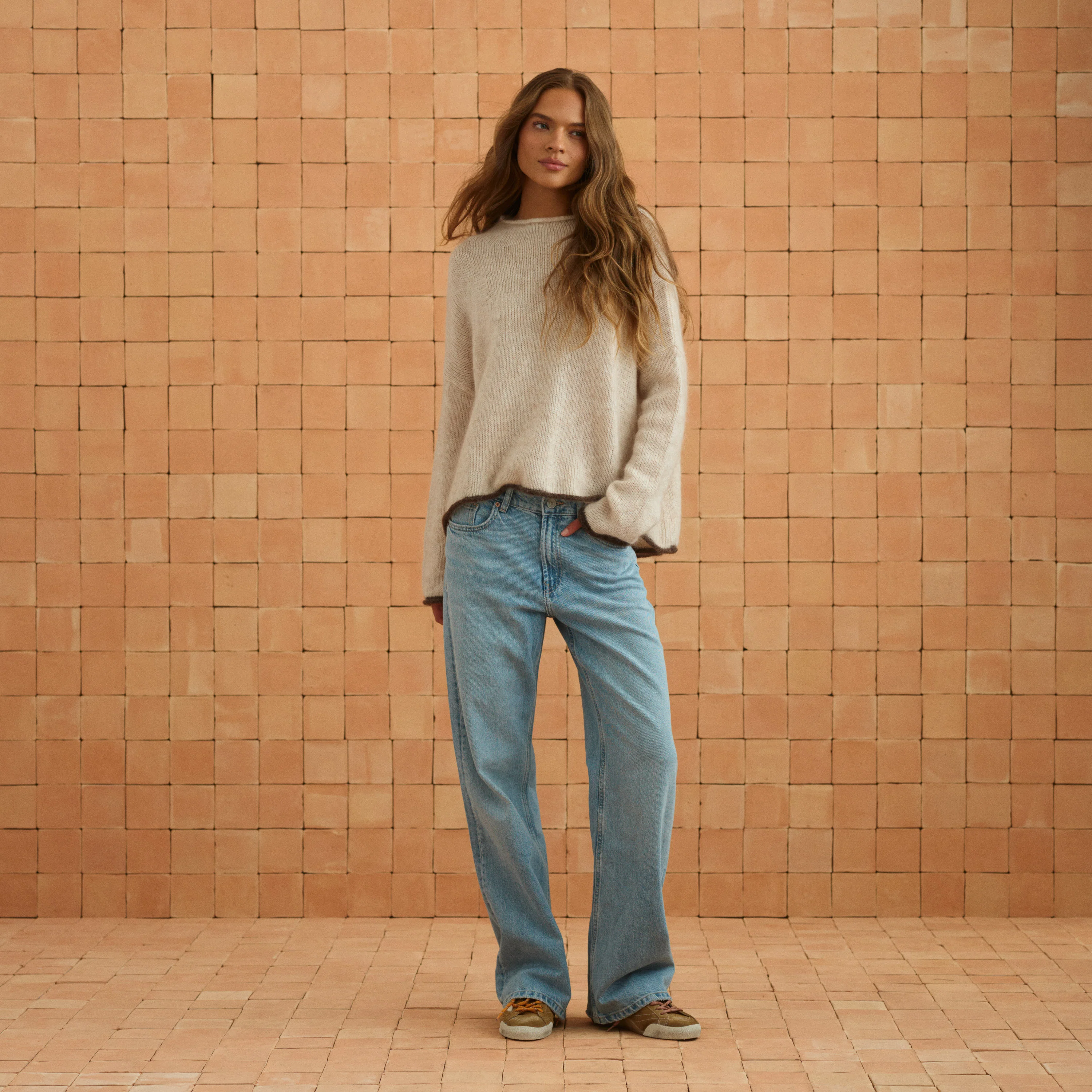 Jaz Knit Jumper In Macadamia - Image 7