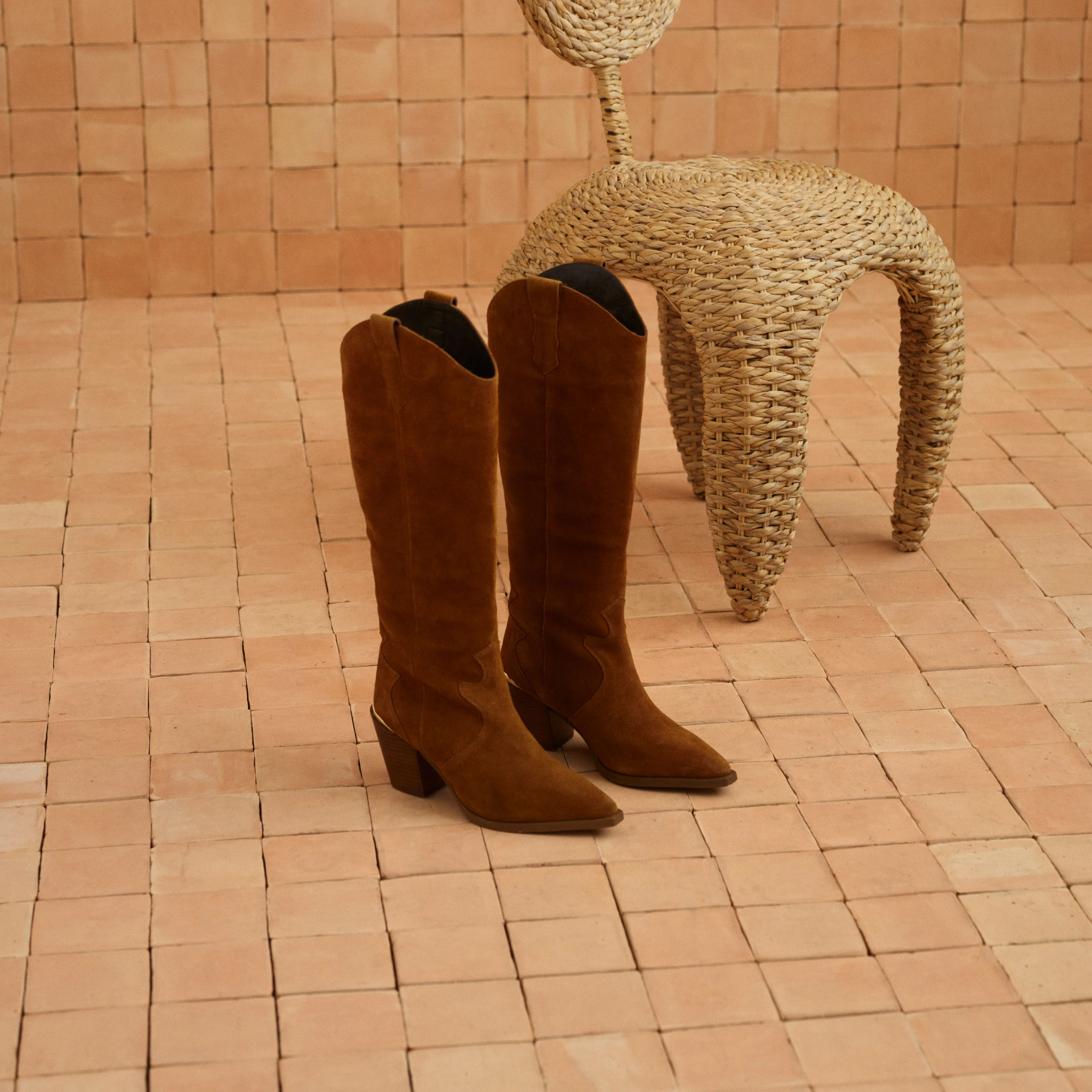 Jolene Boots In Chestnut - Image 6