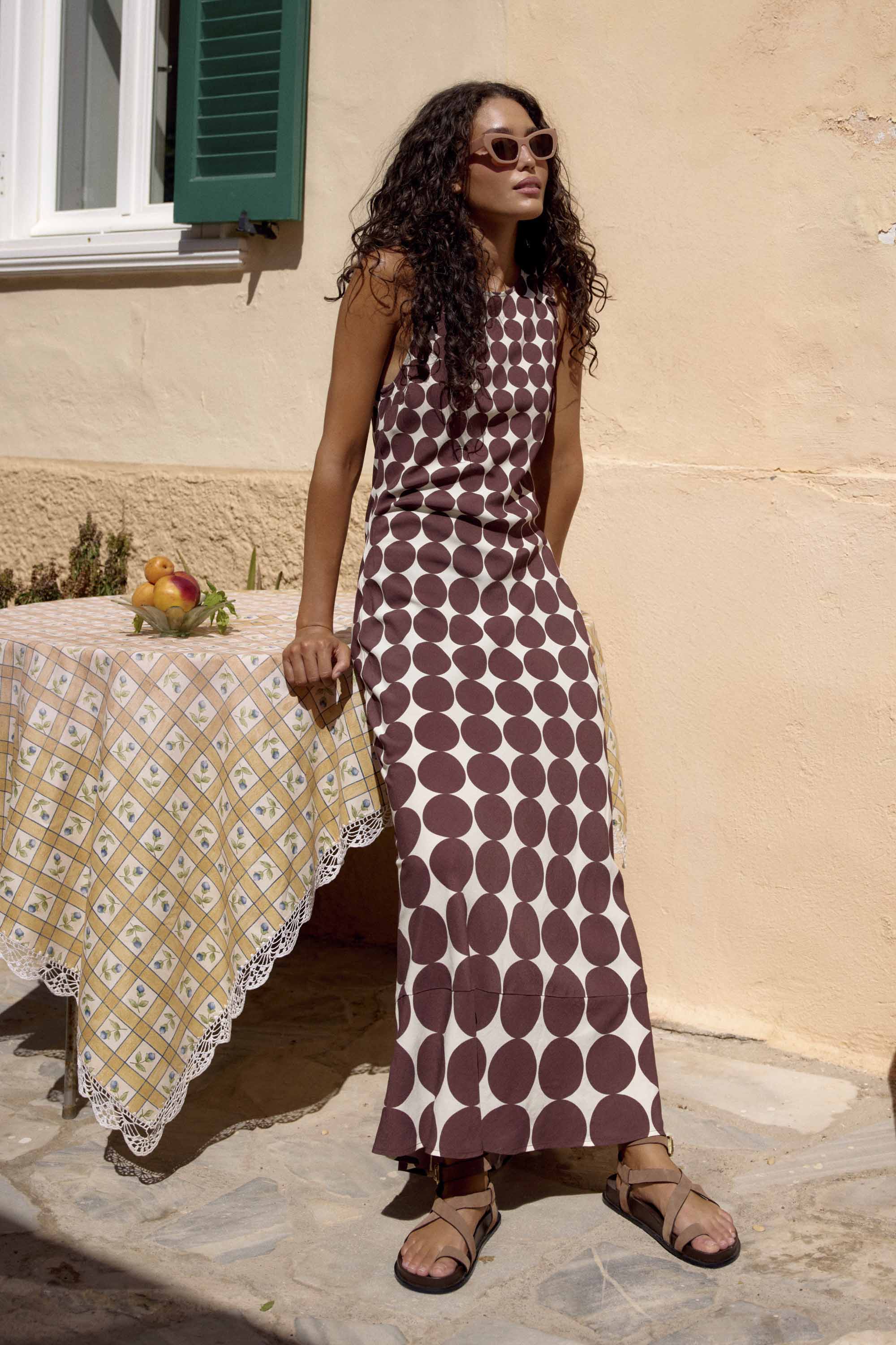 Lea Dress In Cocoa - Image 2