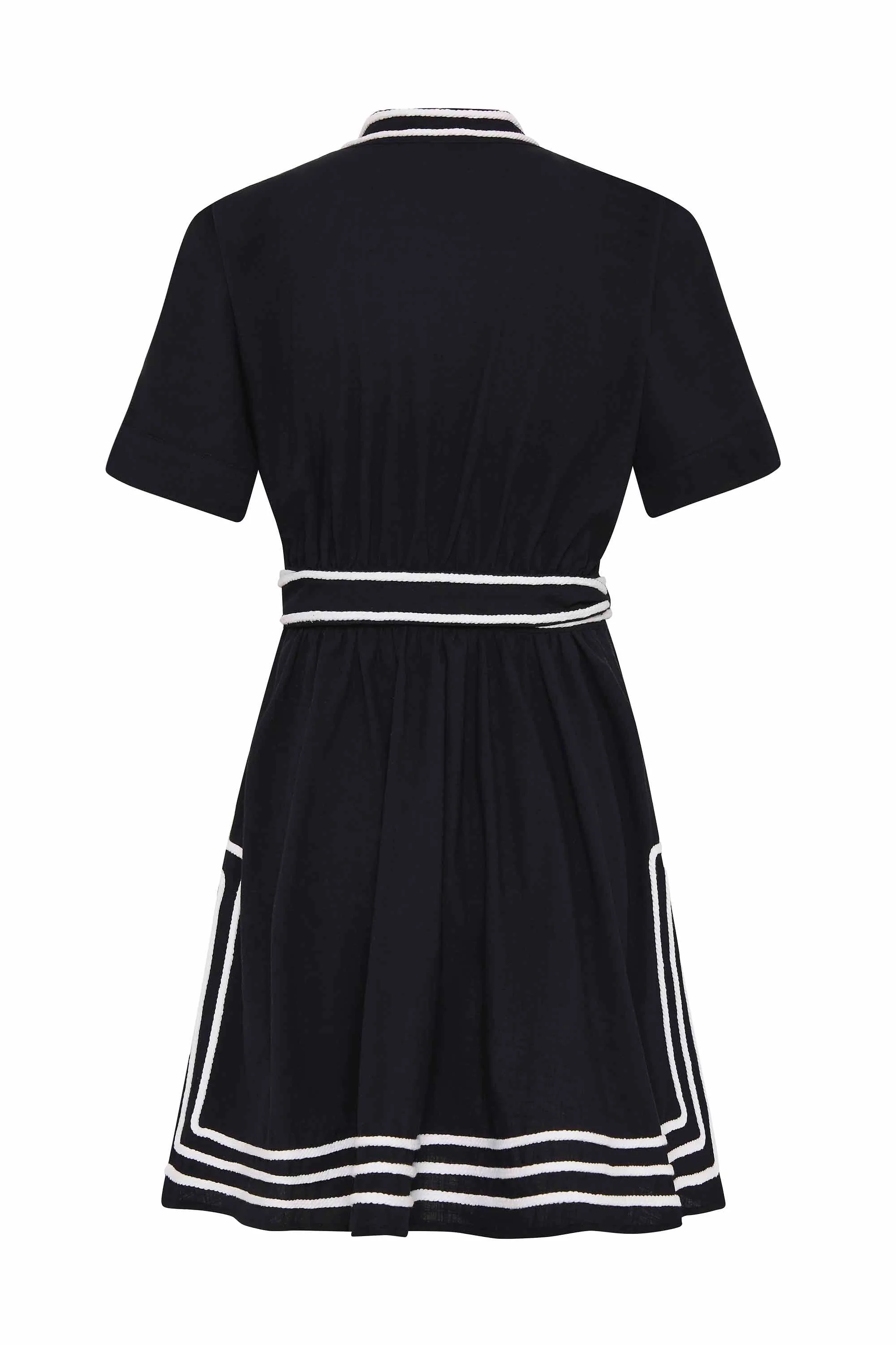 Momo Wrap Dress In Nero - Image 5