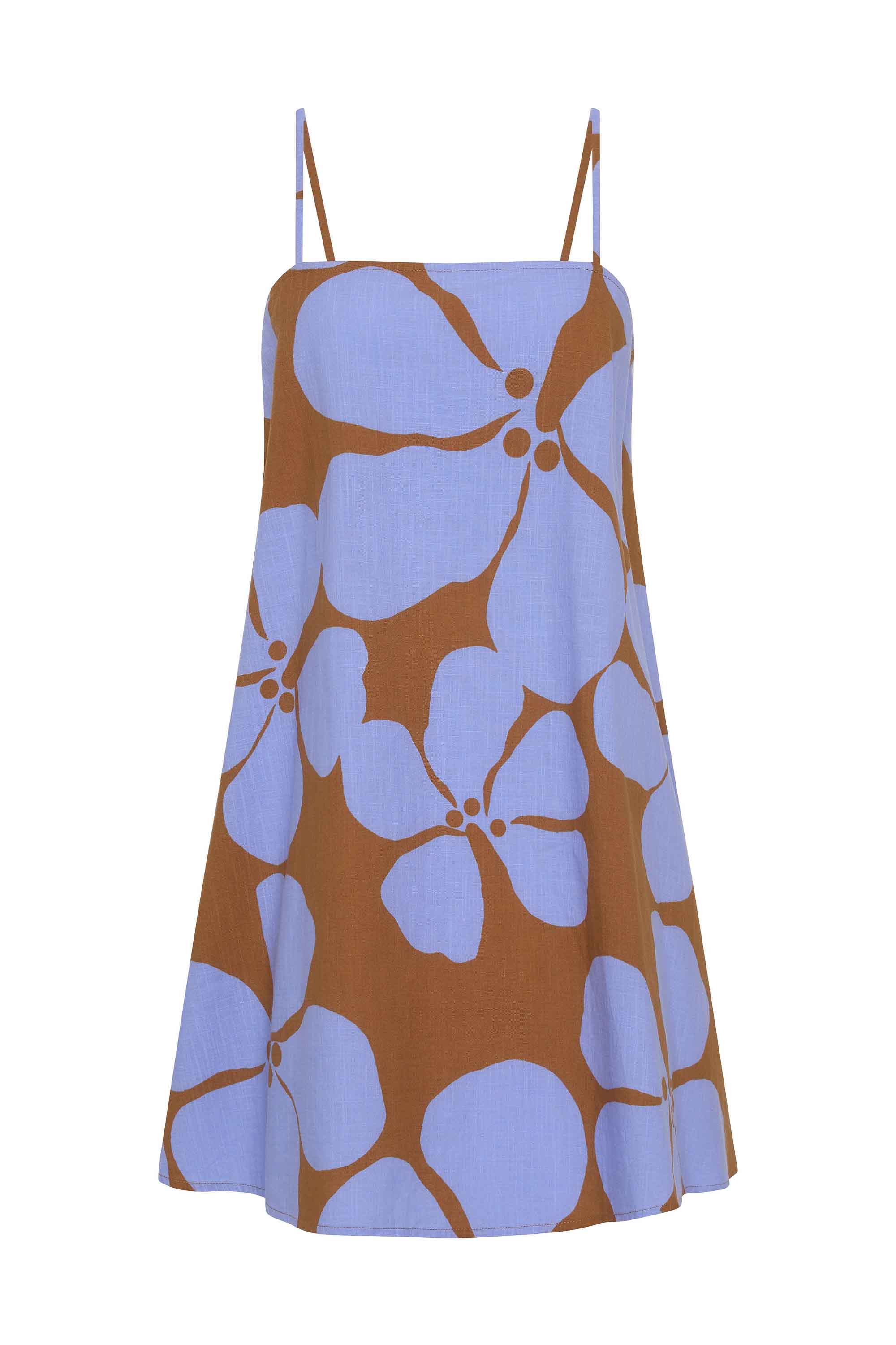 Ramie Mini Dress In Delphi - Image 7