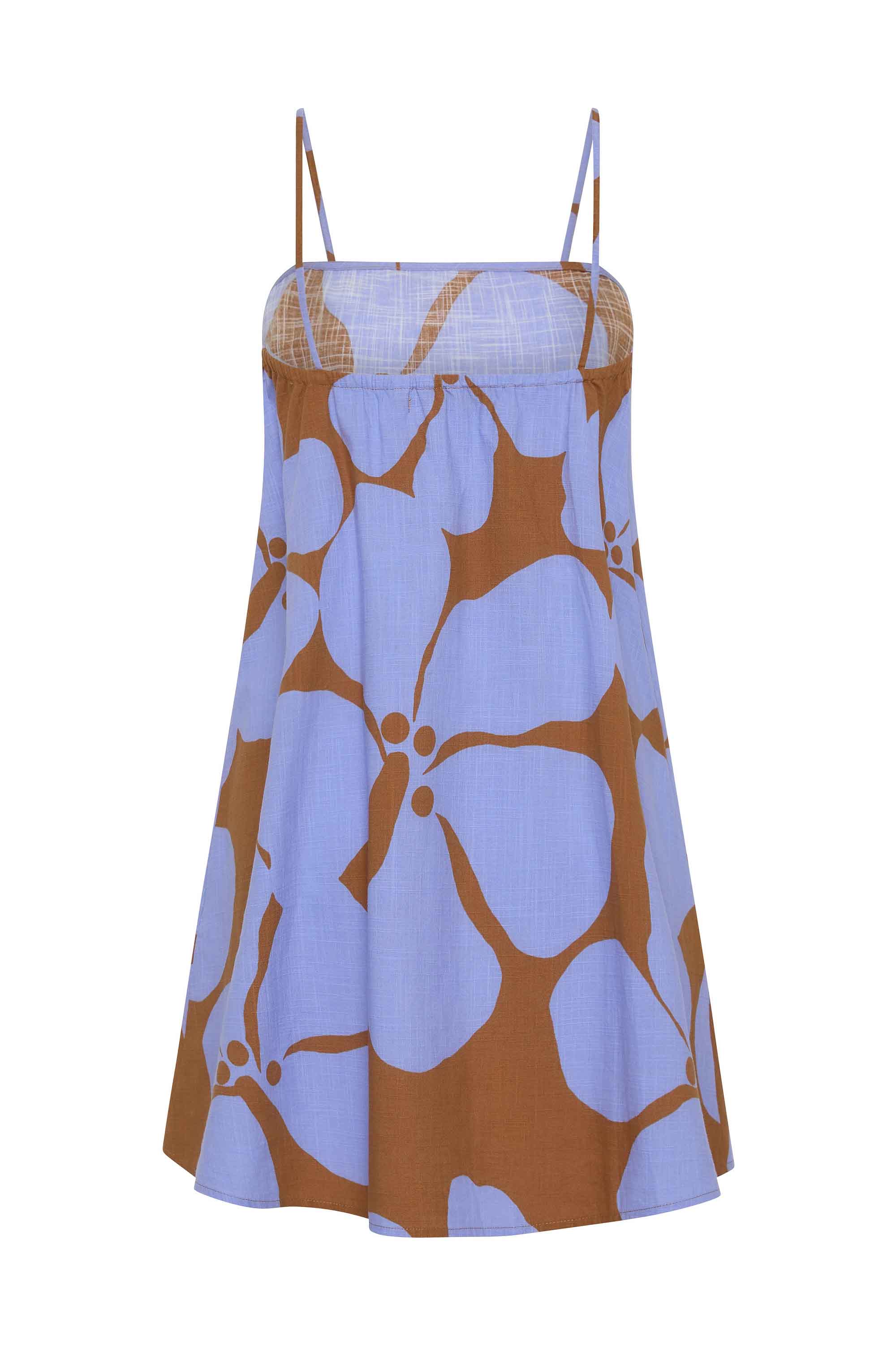 Ramie Mini Dress In Delphi - Image 8