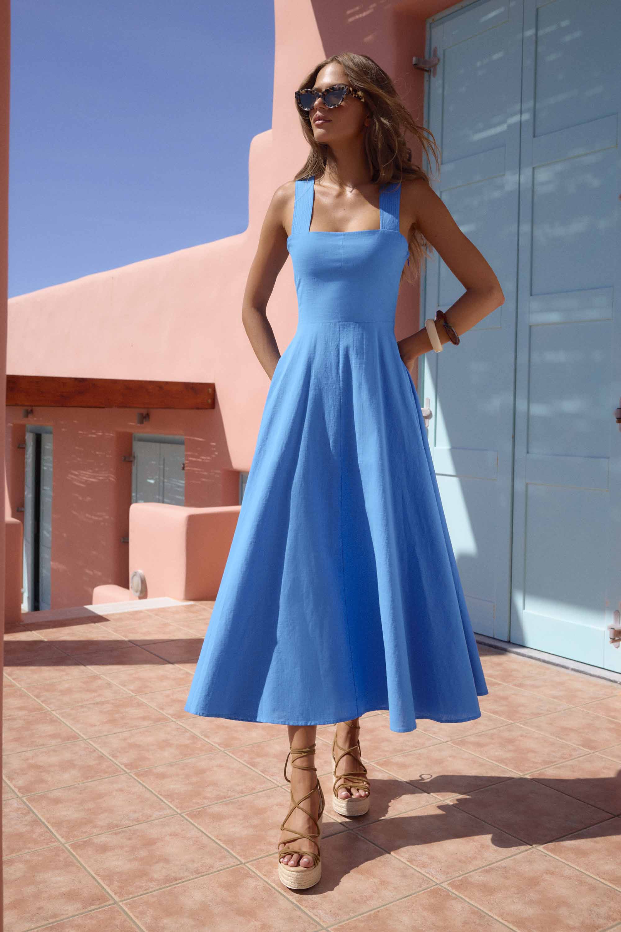 Scarlett Dress In Lagoon - Image 2