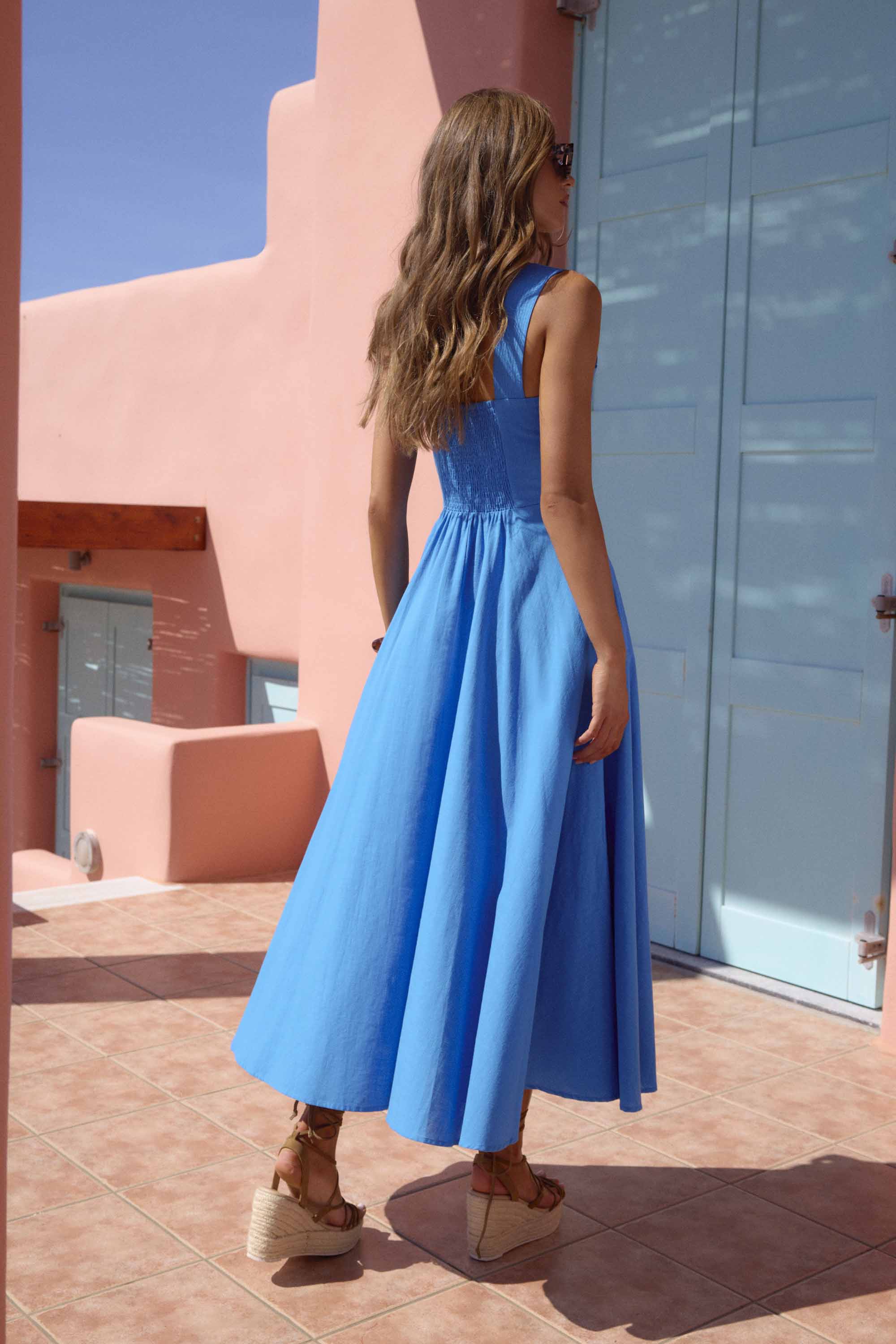 Scarlett Dress In Lagoon - Image 3