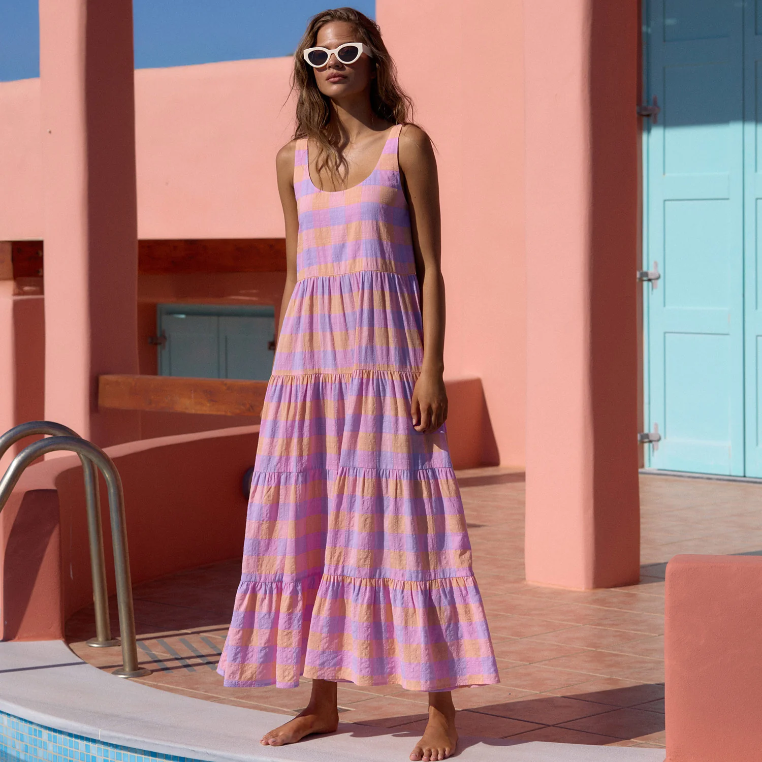 Winifred Maxi Dress In Cube - Image 5
